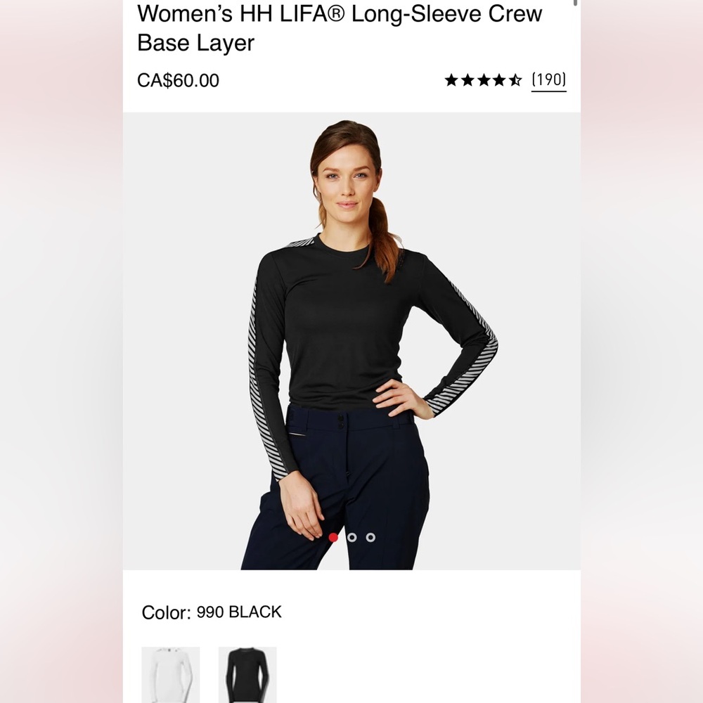 Women's Helly Hansen LIFA® Base Layer Pants and Long-Sleeve Crew BaseLayer